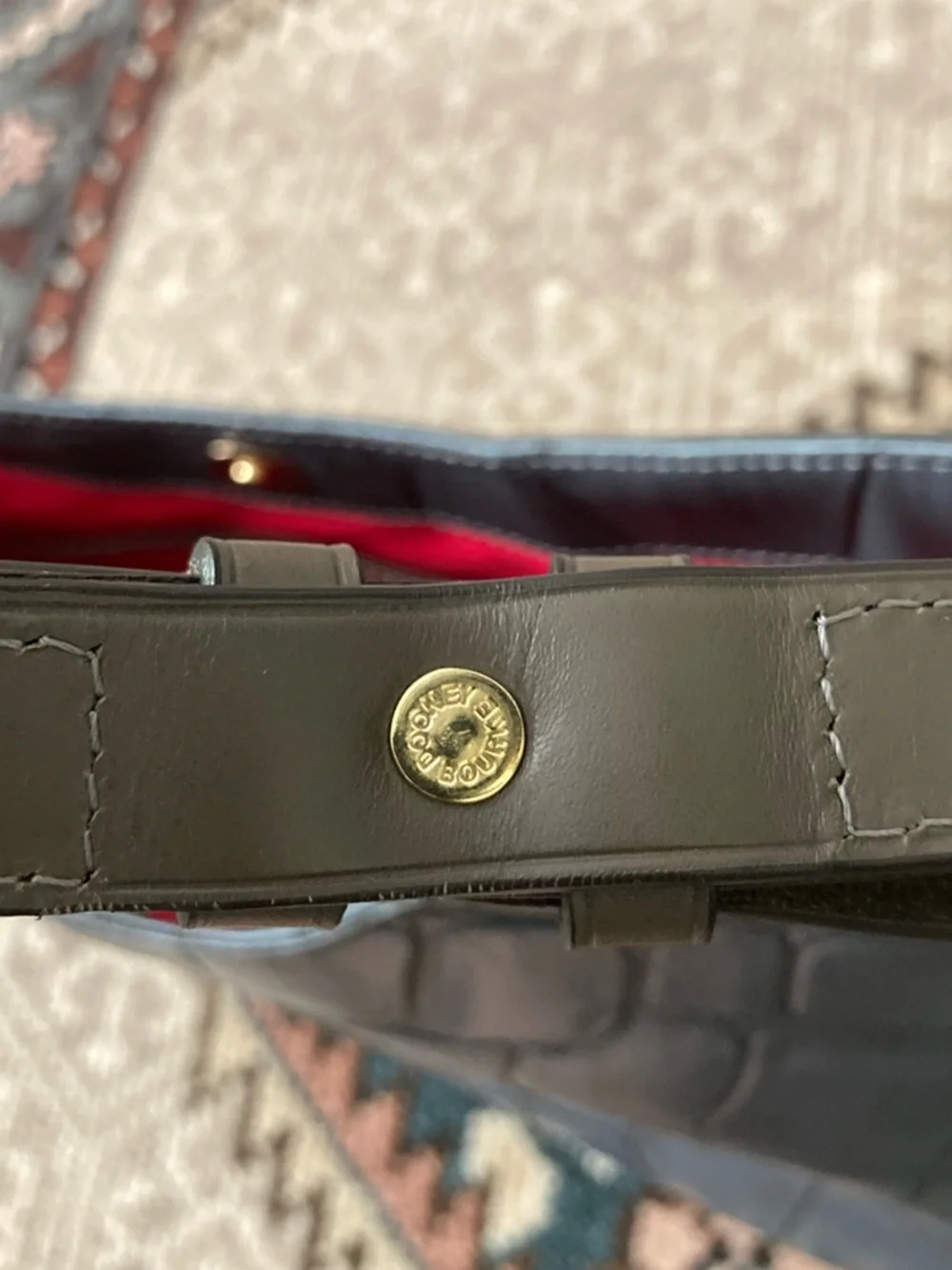 [Dooney & Bourke] Dennison Cooper Hobo Blue Croc Shoulder Bag